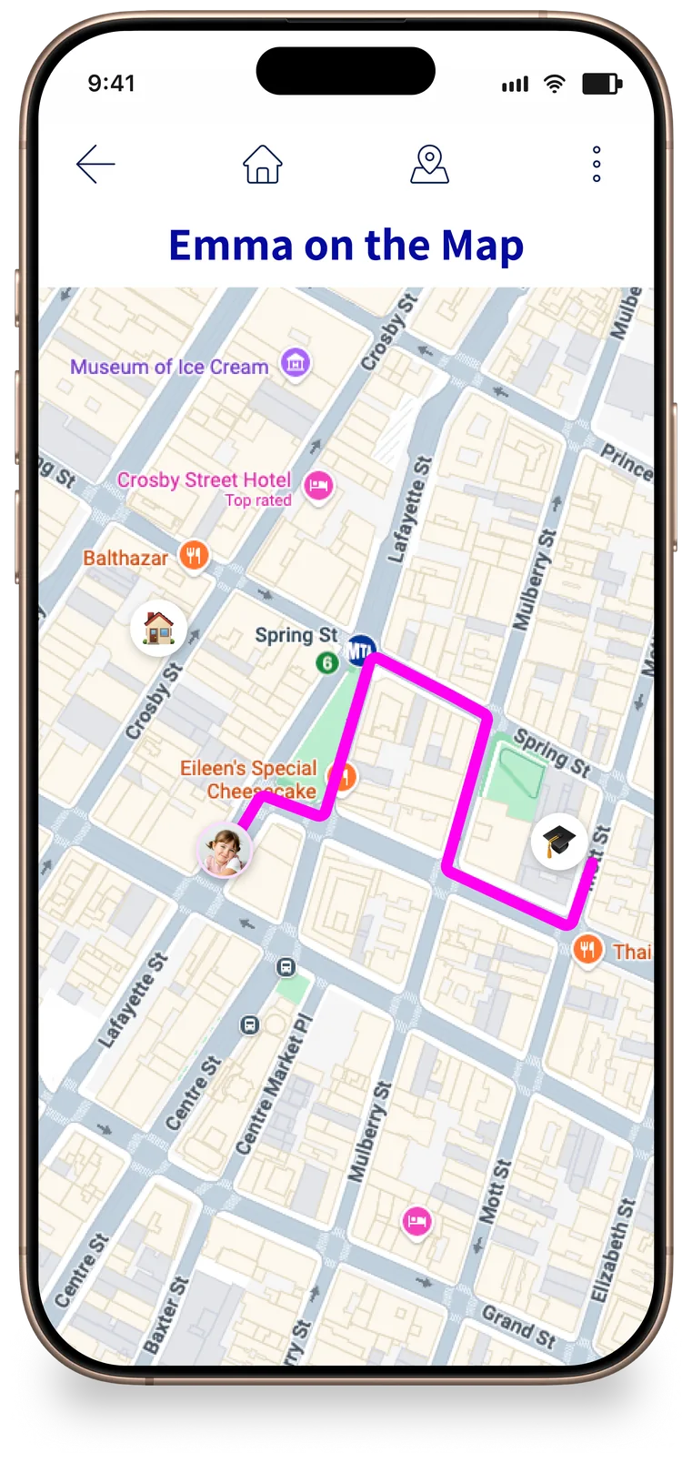WeOrda Parents app: the school bus live on the map on the way to school